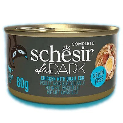 Schesir After Dark Wet Cat Food Chicken with Quail Egg 80g