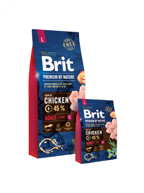 Brit Chicken Dry Food Premium by Nature ADULT Large Dogs 3kg