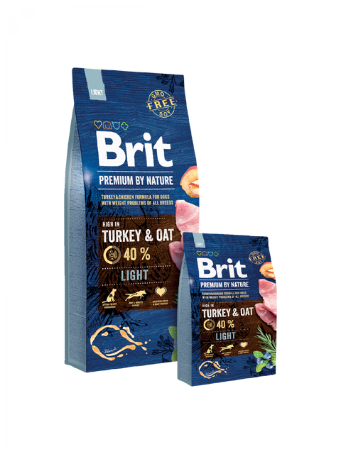 Brit Dry Food Premium by Nature Light Turkey & Oat with Gluten Free all breed Dogs 3kg