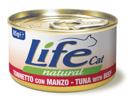 Life Cat Tuna & Beef Cans for Adult Cats 85g