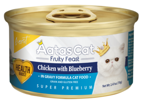 Aatas Fruity Fest Chicken & Blueberry Cats Cans 70g