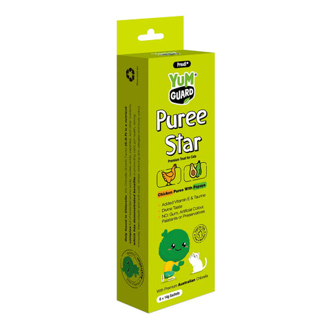 YumGuard Puree Treats with Chicken & Papaya for Adult Cats & Kittens