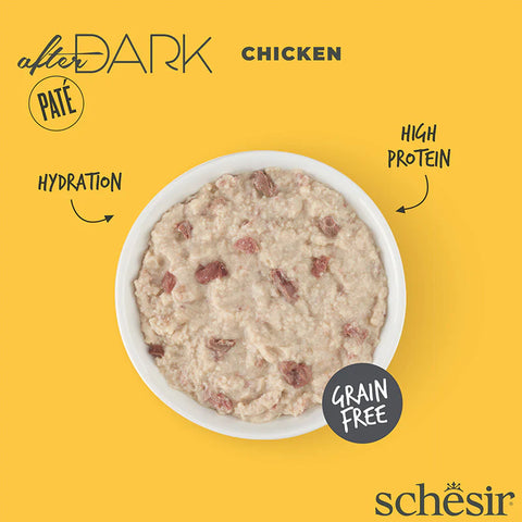 Schesir After Dark Pâté Wet Food with Chicken for Adult Cats