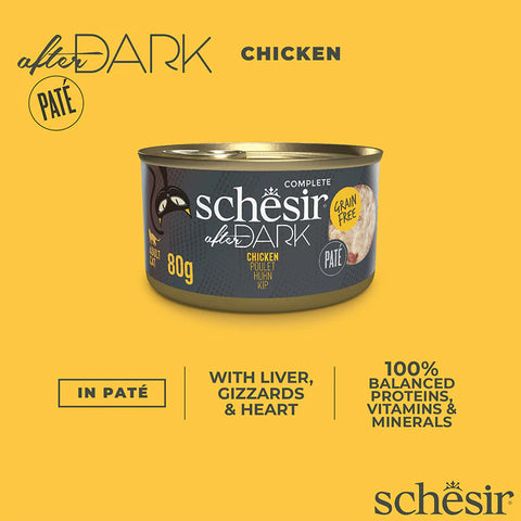 Schesir After Dark Pâté Wet Food with Chicken for Adult Cats