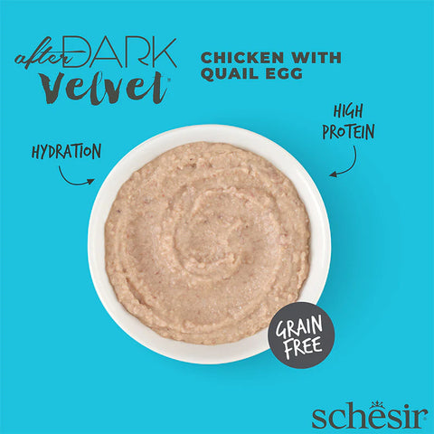 Schesir After Dark Chicken with Quail Egg in Mousse for Cats 80g