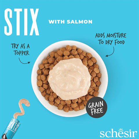 Schesir Creamy Stix with Salmon for Adult Cats 15g x 6 Sticks