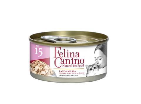 Felina Canino Land and Sea (Chicken and Tuna in Gravy) For Cat 70g