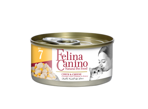 Felina Canino Wet Food with Chicken & Cheese in Gravy for Adult Cats & Kittens