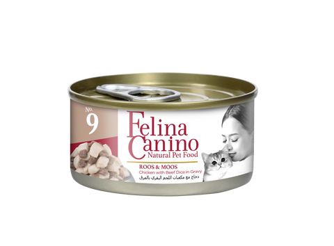 Felina Canino Wet Food with Chicken & Beef in Gravy for Adult Cats & Kittens