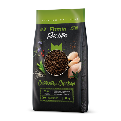 Fitmin For Life Chicken Castrate Dental Care for Cats 8kg