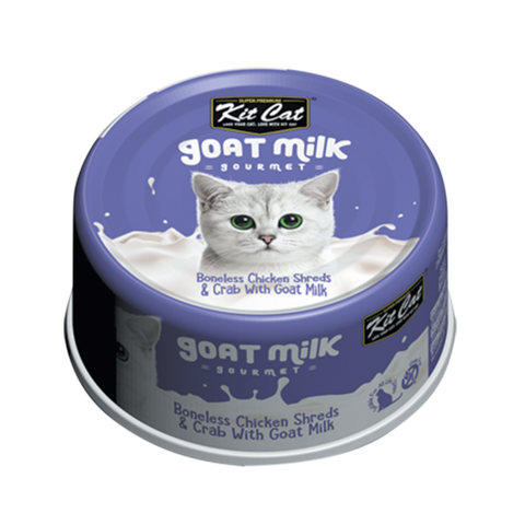 Kit Cat Chicken & Crab Cans with Goat Milk 70g