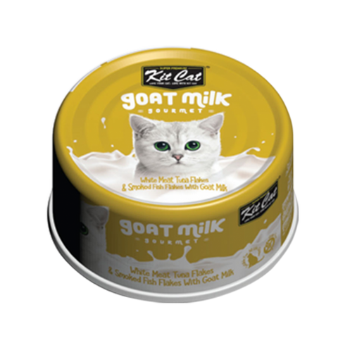 Kit Cat Tuna Flakes & Smoked Fish with Goat Milk- 70g Cans