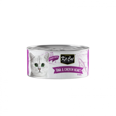 Kit Cat Deboned Wet Food with Tuna & Chicken Heart for Adult Cats & Kittens