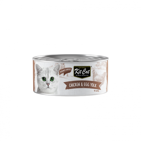 Kit Cat Deboned Wet Food with Chicken & Egg Yolk for Adult Cats & Kittens