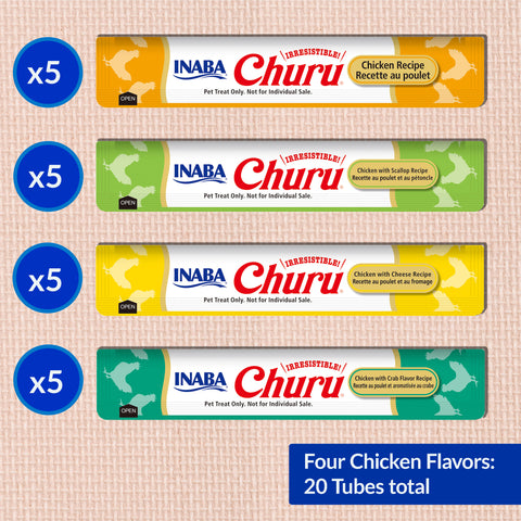 Inaba Churu Chicken Variety Treats for Cats 20x14g