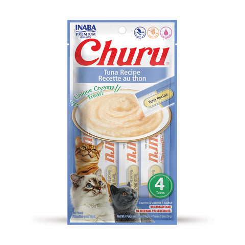 Inaba Churu Creamy Treats with Tuna for Cats 4x14g