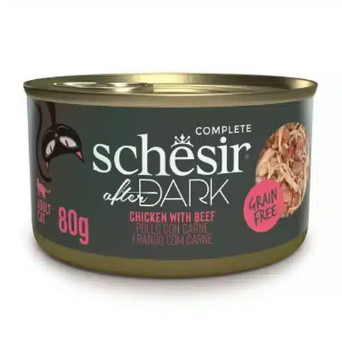 Schesir After Dark Wet Cat Food Chicken with Beef 80g