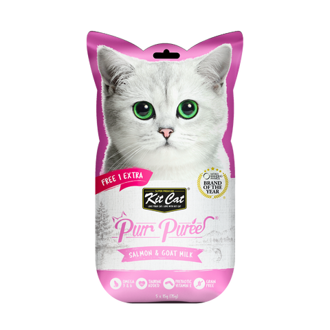 Kit Cat Purr Puree Salmon & Goat Milk for Cats
