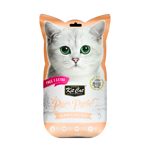 Kit Cat Purr Puree Salmon & Egg Yolk for Cats