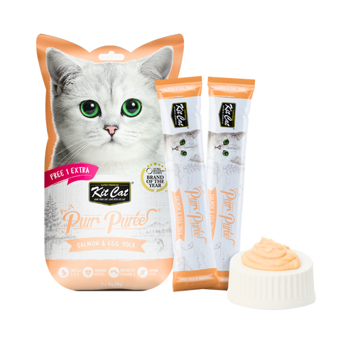 Kit Cat Purr Puree Salmon & Egg Yolk for Cats