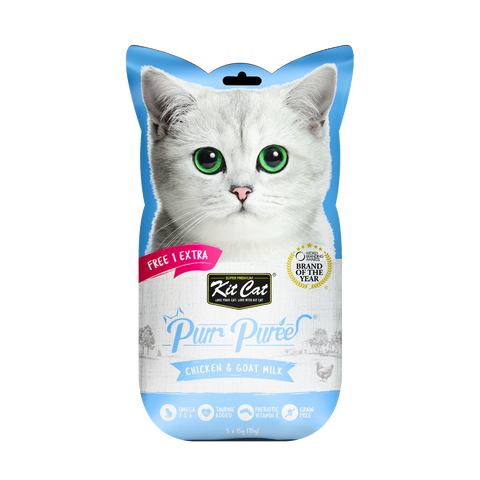 Kit Cat Purr Puree Chicken & Goat Milk for Cats