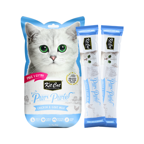 Kit Cat Purr Puree Chicken & Goat Milk for Cats