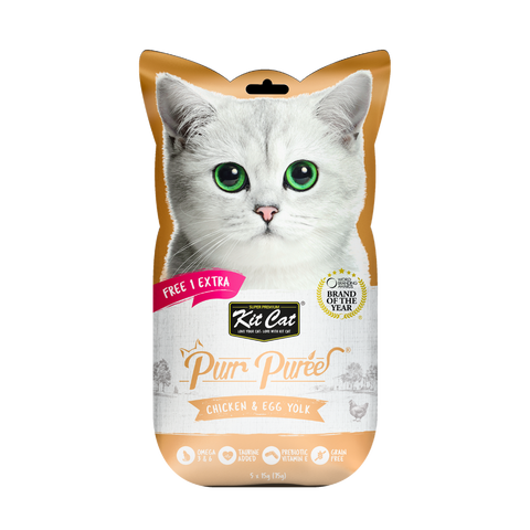Kit Cat Purr Puree Chicken & Egg Yolk for Cats
