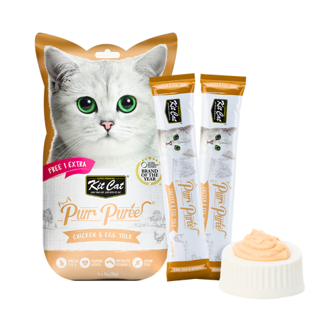 Kit Cat Purr Puree Chicken & Egg Yolk for Cats