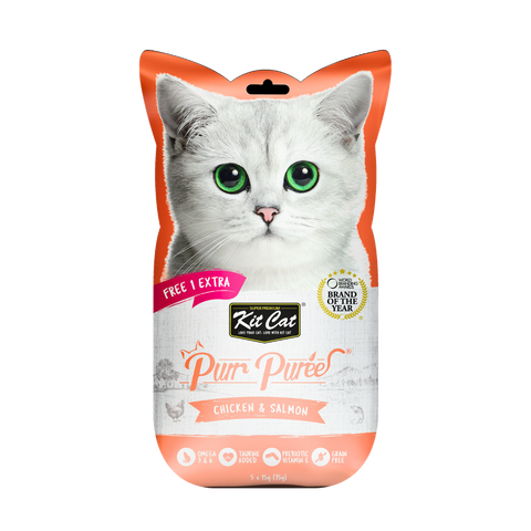 Kit Cat Purr Puree Chicken & Salmon for Cats