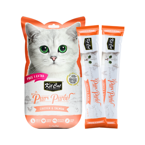 Kit Cat Purr Puree Chicken & Salmon for Cats