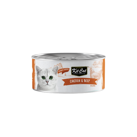 Kit Cat Deboned Wet Food with Chicken & Beef for Adult Cats & Kittens
