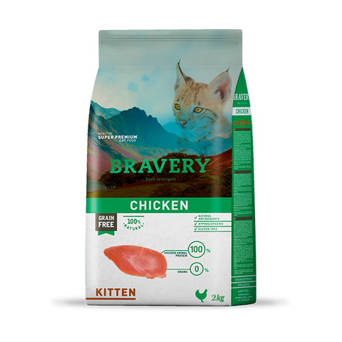 Bravery Chicken Dry Food for Kittens 2kg