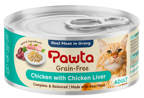 Pawta Complete & Balanced Chicken with Chicken Liver In Gravy for Cats 70g