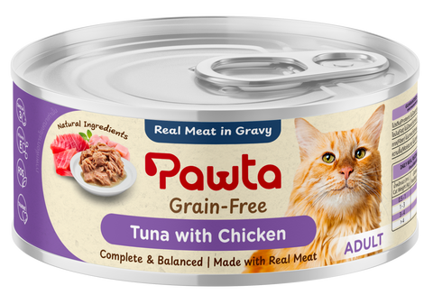 Pawta Complete & Balanced Tuna with Chicken In Gravy for Cats 70g