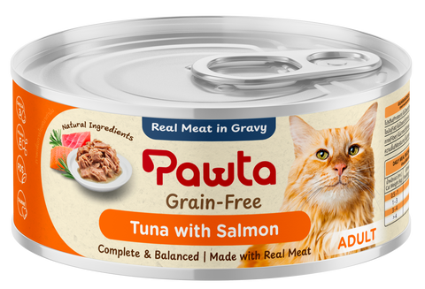 Pawta Complete & Balanced Tuna with Salmon In Gravy for Cats 70g