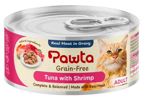 Pawta Complete & Balanced Tuna with Shrimp In Gravy for Cats 70g