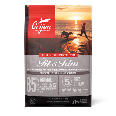 Orijen Fit & Trim Dry Food with Chicken, Turkey & Fish for All Breeds & Life Stages Dogs