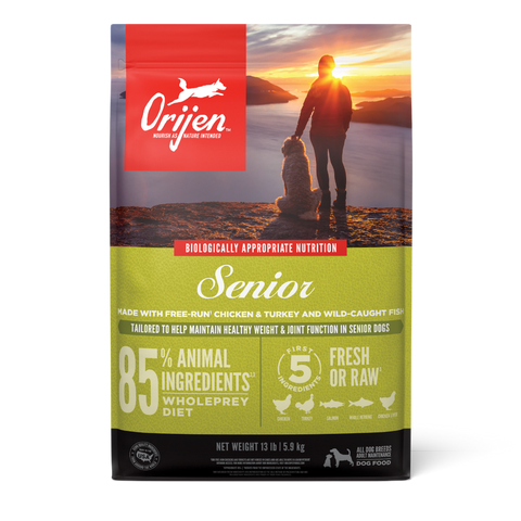 Orijen Dry Food with Chicken, Turkey & Fish for All Breeds Senior Dogs