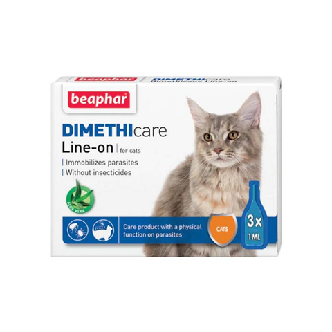 Beaphar DIMETHI CARE LINE-ON FOR CAT 3x1ml