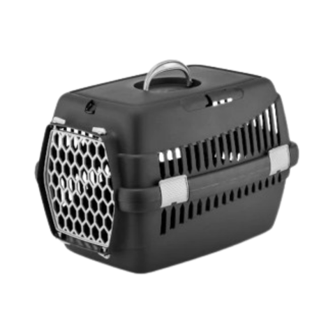 Feline Go Carrier Black/Grey Plastic S - Grey