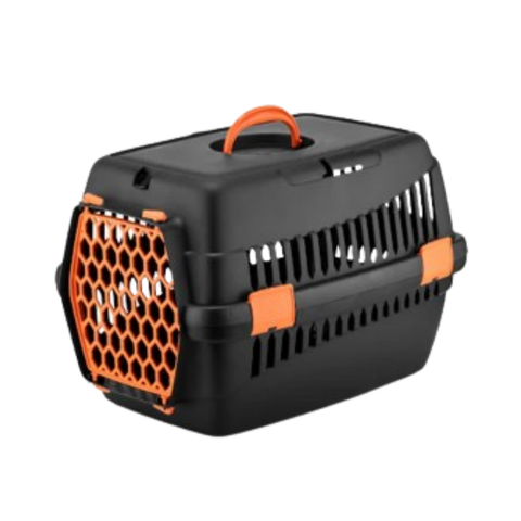 Feline Go Carrier Black/Orange Plastic S