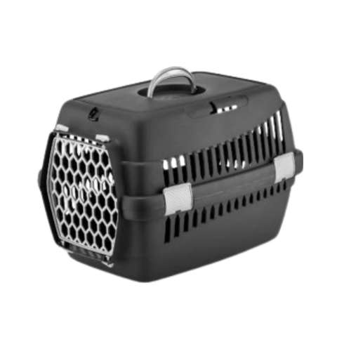 Feline Go 5097 Carrier Black/Grey Plastic M - Grey