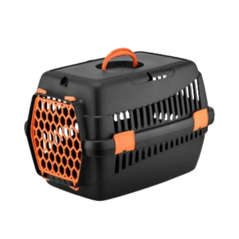 Feline Go Carrier Black/Orange Plastic M