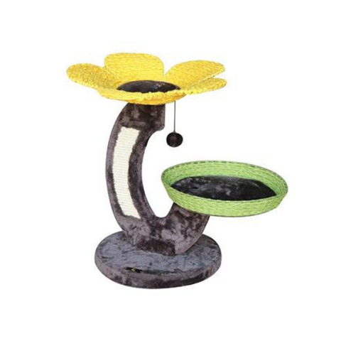 Feline Go Cat Tree 2 Bed Flower Design