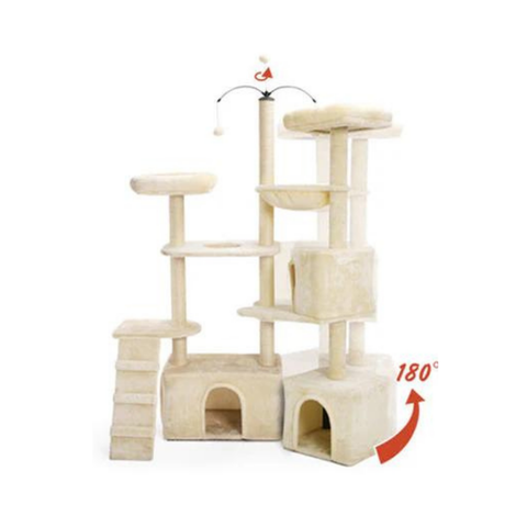 Feline Go Cat Tree Beige 160x35x157cm