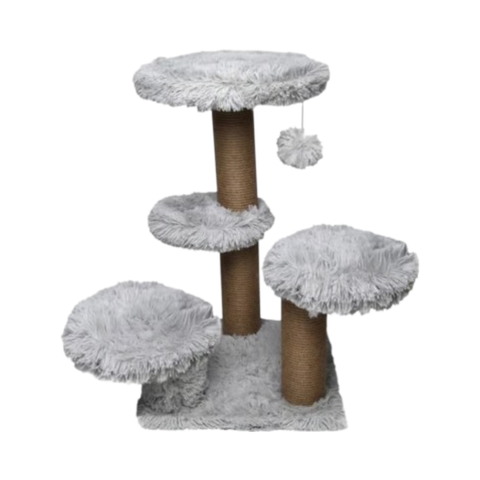 Feline Go Scratching Tree Grey 62x62x71cm - Grey