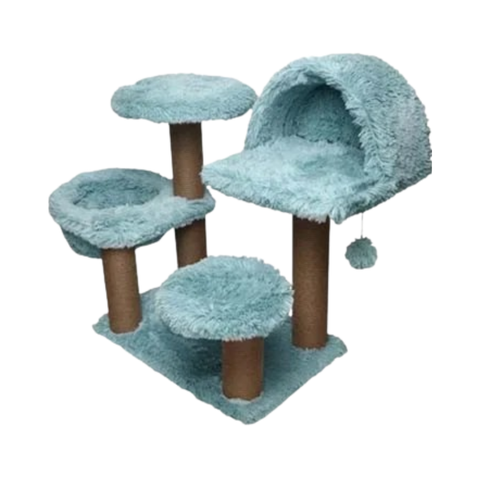 Feline Go Scratching Tree Light Blue 108x65x75cm - ازرق فاتح