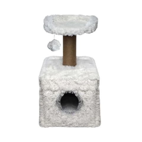 Feline Go Scratching Tree White 39x39x72cm - White