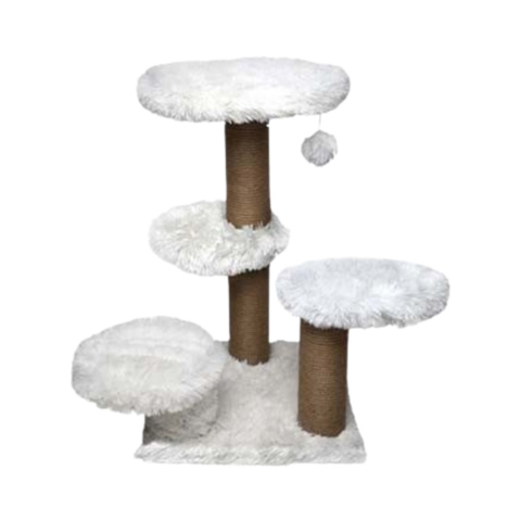 Feline Go Scratching Tree White 62x62x71cm - White