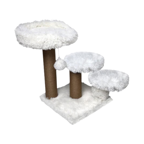 Feline Go Scratching Tree White 65x65x60cm - White